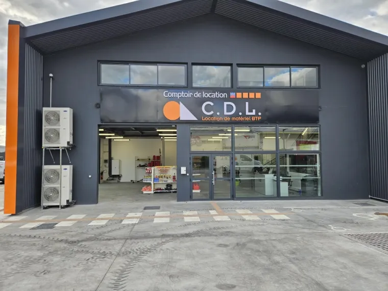 Création d'une enseigne d'entreprise de location à Le Port, Le Port, Design Plus